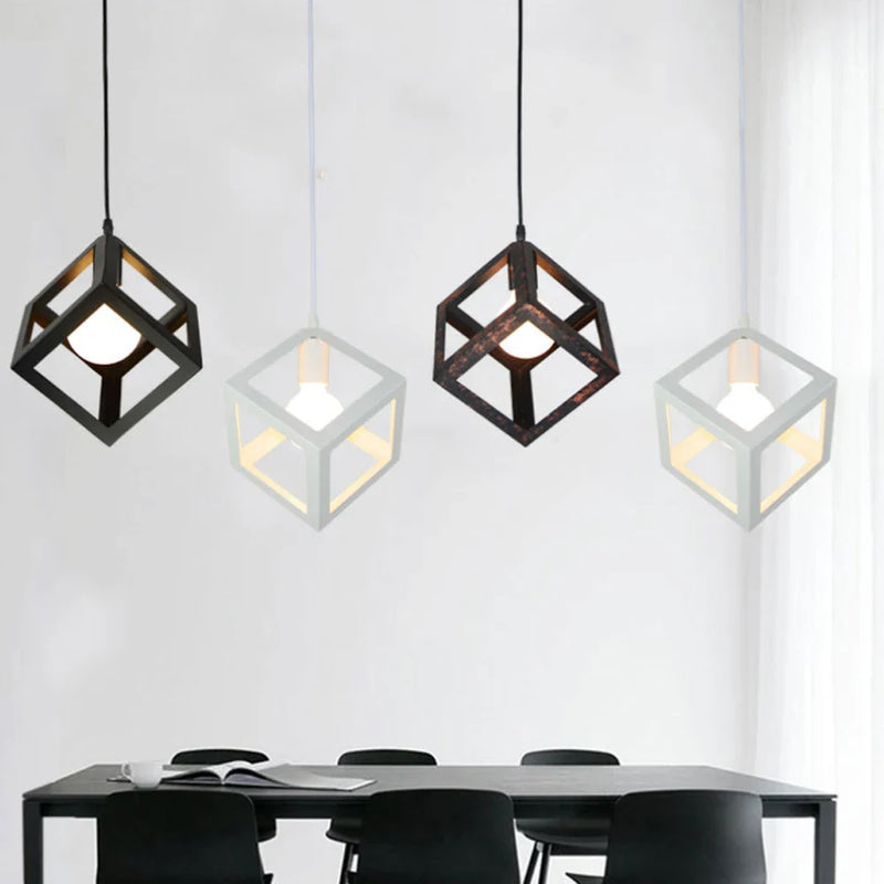 Axyaa Retro Iron Pendant Light for Dining Room Kitchen Bedroom Bar