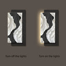 Axyaa Abstract Black White LED Mural Entrance Wall Lamp