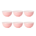 Axyaa Pink Plastic Bowls with Lids - Set of 4 - Reusable for Home, Kitchen, and On-the-Go