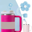 Silicone Straw Cover for Axyaa Tumblers – Cute Cup Topper with Flower Design