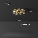 Axyaa Crystal Cube LED Ceiling Light for Luxury Living Room and Hotel Bedroom
