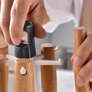 Axyaa Silicone Kitchen Utensils Set with Wooden Handles & Storage Stand