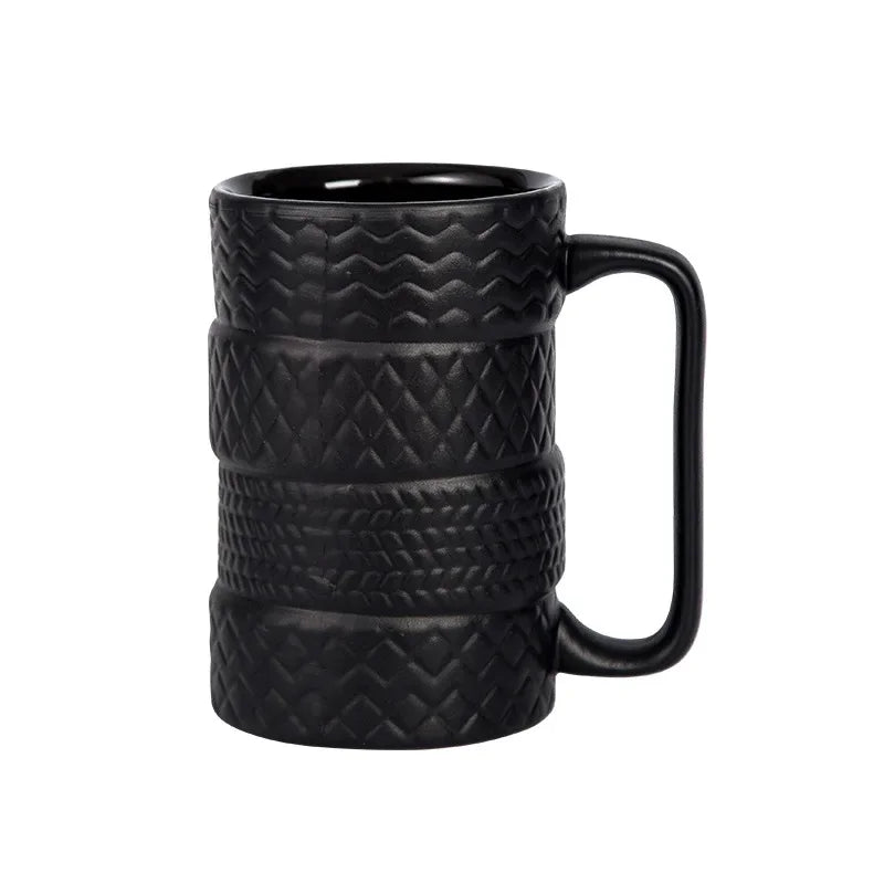 Axya Black Tyre Wrench Splicing Ceramic Mug