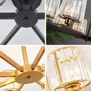 Axyaa Modern Minimalist Black Chandelier LED Indoor Hanging Light