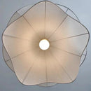 Axyaa Fabric Petal Pendant Lights: Creamy Nordic Bar Decor Lighting