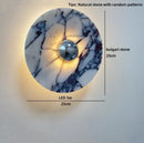 Axyaa Stone Wall Lights Indoor LED Pull Chain Switch Luxury Bedroom Lamp