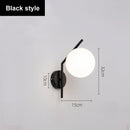 Axyaa Gold Glass Ball LED Wall Sconces for Bedroom Living Room Home Decor