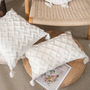 Axyaa Boho Cotton Cushion Cover: Diamond Tufted, 45x45cm Perfect for Home Décor
