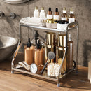 Axyaa 3 Tier Vanity Tray Gold Shelf - Cosmetics & Spice Organizer