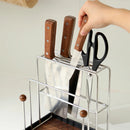 Axyaa Stainless Steel Kitchen Organizer Rack with Knife Holder