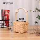 Axyaa Mini Woven Flower Basket Handmade DIY Dollhouse Decor Miniature Paper Vine