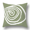 Axyaa Bohemian Style Green Texture Cushion Cover for Home and Car Decor