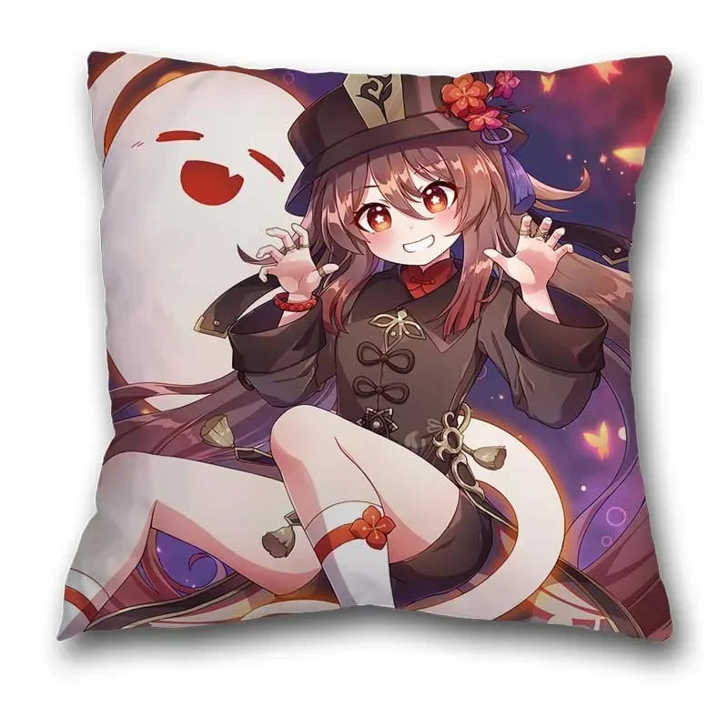 Genshin Impact Axyaa Pillow Cases - Klee Xiao Venti Hutao Anime Printed Pillowcases