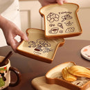 Axyaa Ceramic Toast Plate for Kids: Cute Cartoon Fruit Bowl for Fun Breakfast