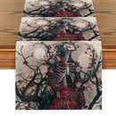 Axyaa Floral Skull Branches Table Runner