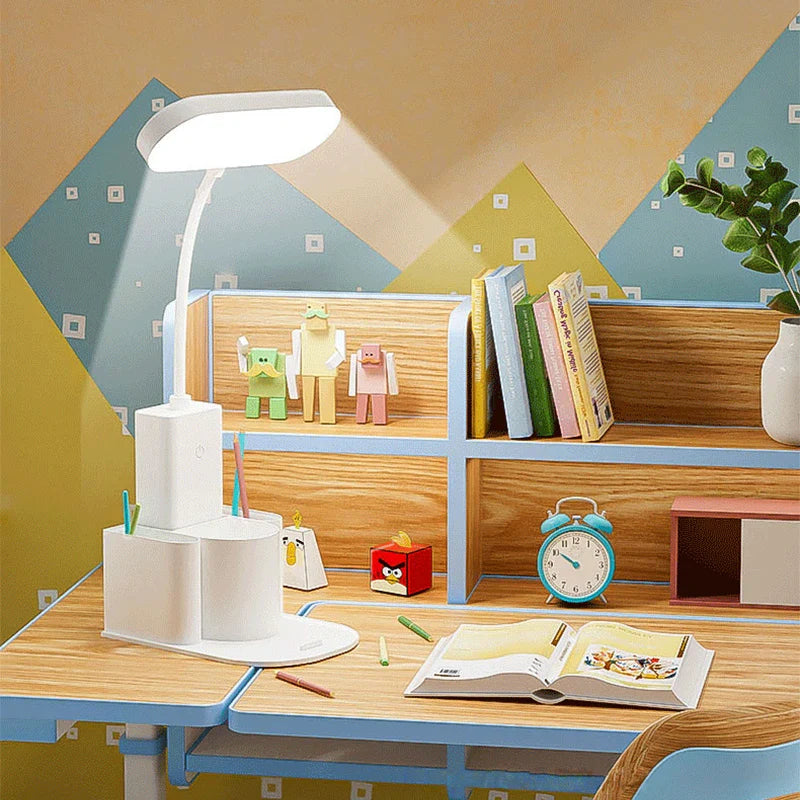 Axya LED Desk Lamp: 3 Levels Dimmable Touch Night Light, USB Rechargeable, Foldable Table Lamp