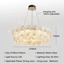 Axyaa Glass Flowers Pendant Lights - LED Chandeliers for Dining & Kitchen Tables