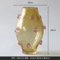 Axyaa Glass Vase Ornament Artistic Flower Vessels - Decorative Hydroponic Flower Arrangement