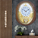 Axya Music Chimes Wall Clock: European Modern Home Decor, Silent Bedroom Living Room Watch