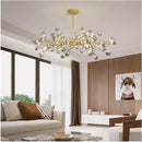 Axyaa Nordic Acrylic Chandelier with Glowworm Lighting for Living Room or Kitchen