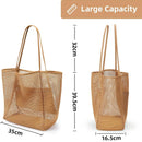 Axyaa Mesh Beach Tote: Women's Shoulder Handbag and Clothing Storage Bag