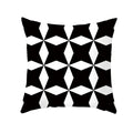 Axyaa Black & White Plaid Wave Stripe Checkerboard Print Throw Pillow Case