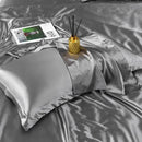 Axyaa Simulated Silk Satin Pillowcases Set of 2 with Envelope Closure
