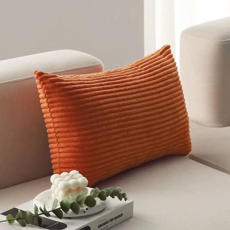Axyaa Corduroy Rectangle Cushion Cover for Living Room Sofa 30x50 Pillowcase