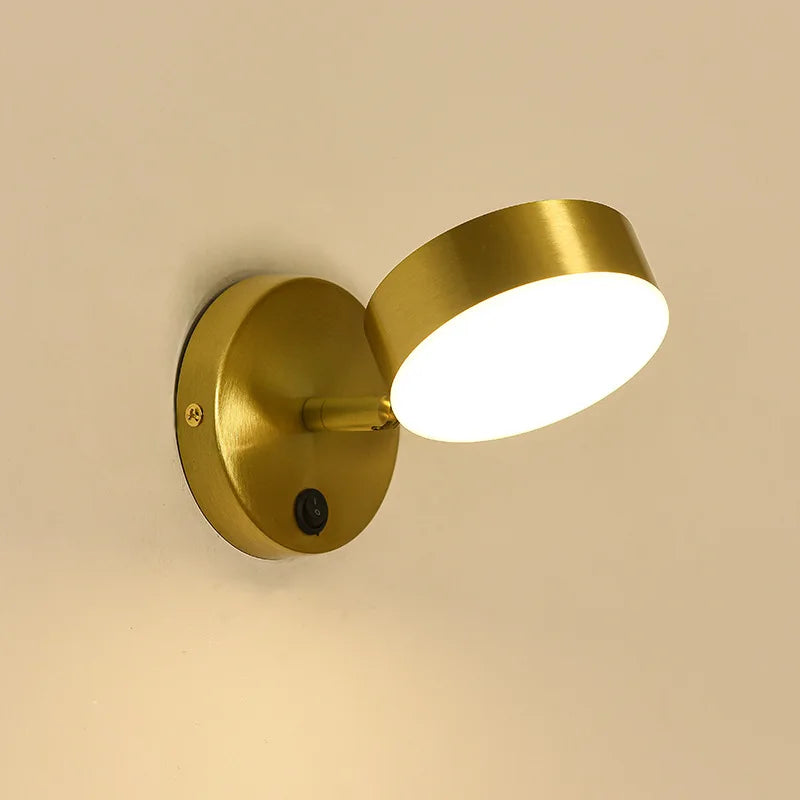 Axyaa Nordic Golden LED Wall Lamp for Bedroom Mirror and Staircase