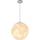 Axyaa Moon Medal LED Pendant Light: Modern 3D Printing for Indoor Decor