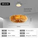 Axyaa Modern Donut Pendant Light: Stylish White Feather Lamp for Romantic Master Bedrooms