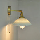 Axyaa Nordic LED Wall Light Brass Pull Chain Switch Bedside Lamp - Modern Design