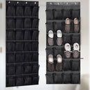 Axyaa 24-Pocket Over the Door Shoe Organizer - Large Mesh Pockets for Shoes