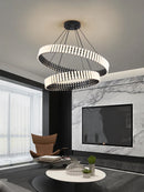 Axya Round Atmosphere Chandelier for Dining Room and Bar - Simple Creative Art Lighting