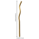 Axyaa Silver Wave Stainless Steel Reusable Drinking Straw Set