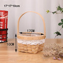 Axyaa Mini Woven Flower Basket Handmade DIY Dollhouse Decor Miniature Paper Vine