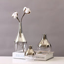 Axyaa Silver Gradient Glass Vase for Jewelry and Plants