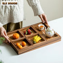 Axyaa Walnut Wood Tea Tray for Tea Ceremony and Snacks