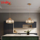Axyaa Crystal Pendant Chandelier Ceiling Light - Nordic Hotel LED Fixture