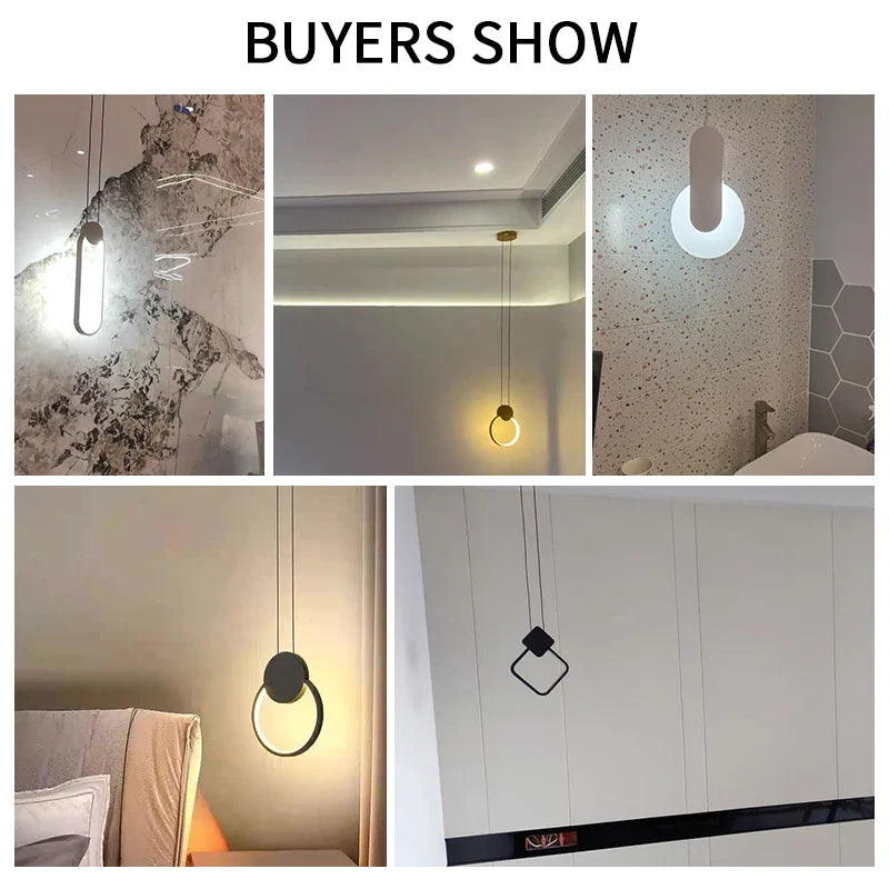 Axyaa Modern LED Pendant Lights for Living Room Bedroom Bar Decor