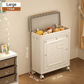 Axyaa Kids Toy Storage Box: Foldable, Transparent, with Wheels & Flip Lid.