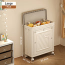 Axyaa Kids Toy Storage Box: Foldable, Transparent, with Wheels & Flip Lid.