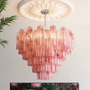 Axyaa Glass Art Pendant Light - White Pink Modern French Design for Home Decor