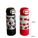 Axyaa Cherry Puppy 500ml Stainless Steel Thermal Bottle with Straw - Kawaii Design
