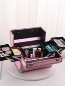 Axyaa Extra Large 6-Tray Makeup Organizer Case, 12-Inch Portable Carrying Box