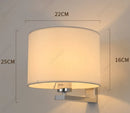 Axyaa LED Circular Fabric Wall Lamp Ambient Lighting Fixture