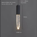 Axyaa Black Crystal Bubble Pendant Light - Modern LED Kitchen Island Ceiling Fixture