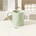 Axyaa Solid Color Ceramic Mug with Handle for Coffee, Tea, Juice - Large Capacity