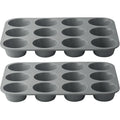 Axyaa Silicone 12-Hole Round Mold for Baking Cupcakes and Cookies