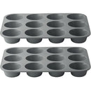 Axyaa Silicone 12-Hole Round Mold for Baking Cupcakes and Cookies